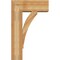 Ekena Millwork Thorton Block Rough Sawn Bracket w/ Offset Brace, Western Red Cedar, 8"W x 20"D x 32"H BKT0806X20X32THR05RWR - alternate 2